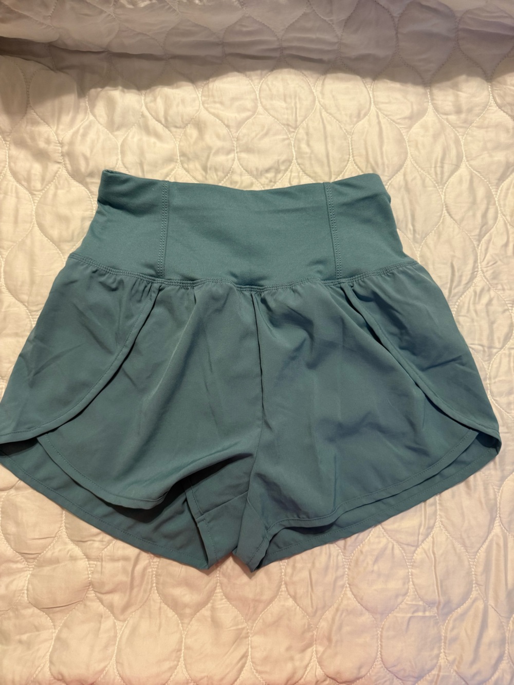 High-Waist Athletic Skort in Teal Blue